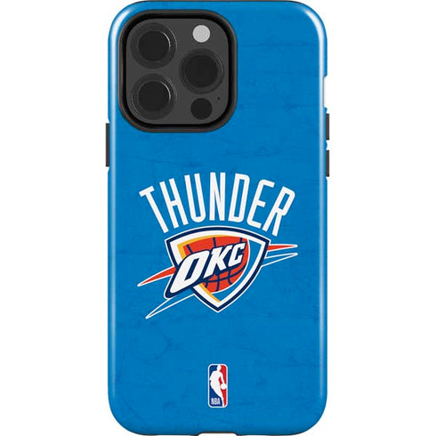 NBA OKC Thunder Distressed iPhone 15 Pro Impact Case